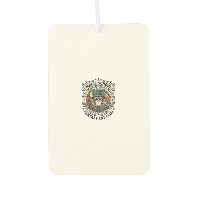 Magic School Fantasy Cat Cute Kitty Design - Magic Air Freshener (Front)