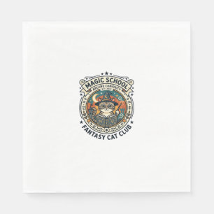 Magic School Fantasy Cat Cute Kitty Design - Magic Napkins
