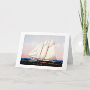 Magic, schooner yacht holiday card
