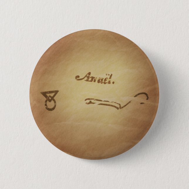 Magic Seal Angel Anael Protection Magic Charms Pinback Button (Front)