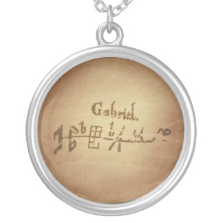 Magic Seal Angel Gabriel Protection Magic Charms Silver Plated Necklace
