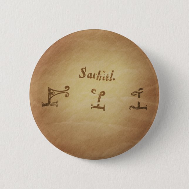 Magic Seal Angel Sachiel Protection Magic Charms Pinback Button (Front)