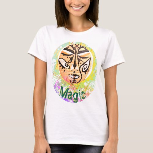 Magic Shaman Face Mage Enchantress Art T_Shirt