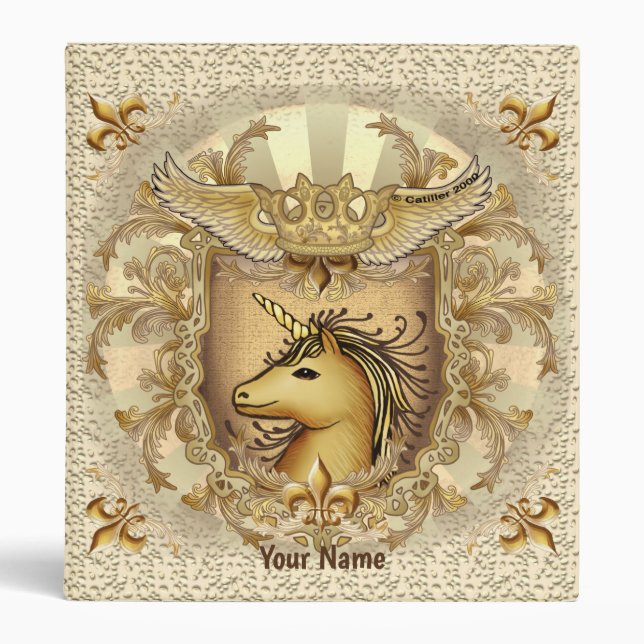 Magic Shield Unicorn 3 Ring Binder (Front)
