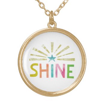 Magic Shine Gold Plated Necklace by wildapple at Zazzle