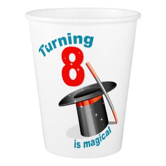 Magic Show 8th Birthday Paper Cup
