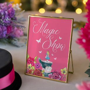 Magic Show Alice In Wonderland Vibrant Florals Poster