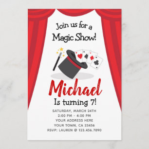 Magic Show Birthday Invitation