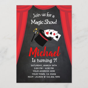 Magic Show Birthday Invitation