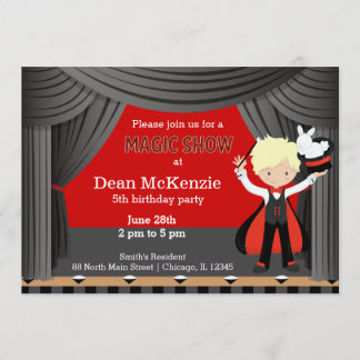 Magic Show birthday party Invitation