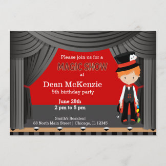 Magic Show birthday party Invitation