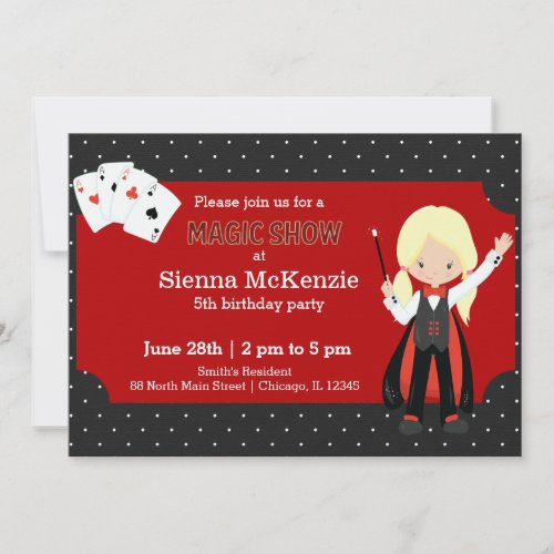 Magic Show birthday party Invitation