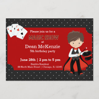 Magic Show birthday party Invitation