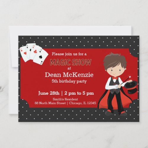 Magic Show birthday party Invitation