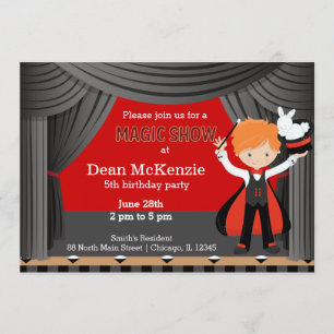 Magic Show birthday party Invitation