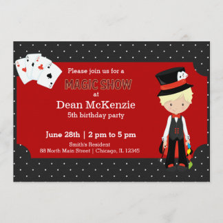 Magic Show birthday party Invitation