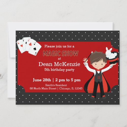 Magic Show birthday party Invitation