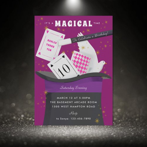 Magic Show Birthday Party Invitation