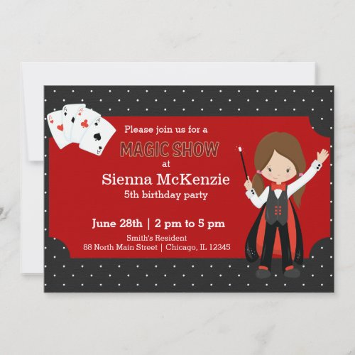 Magic Show birthday party Invitation