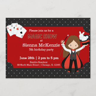 Magic Show birthday party Invitation