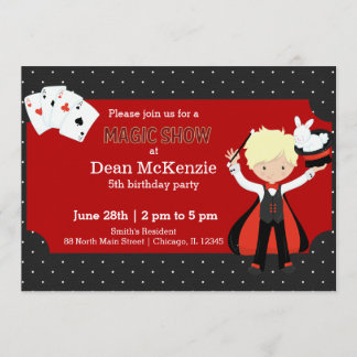 Magic Show birthday party Invitation