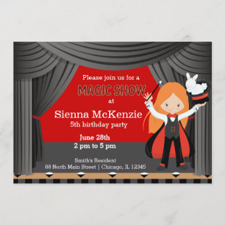 Magic Show birthday party Invitation