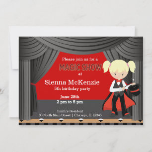 Magic Show birthday party Invitation