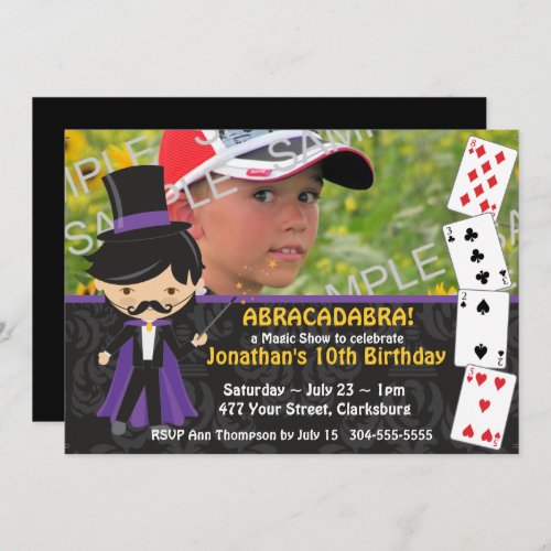 Magic Show Birthday Party Invitation