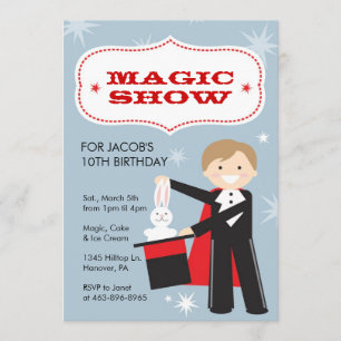 Magic Show Birthday Party Invitations