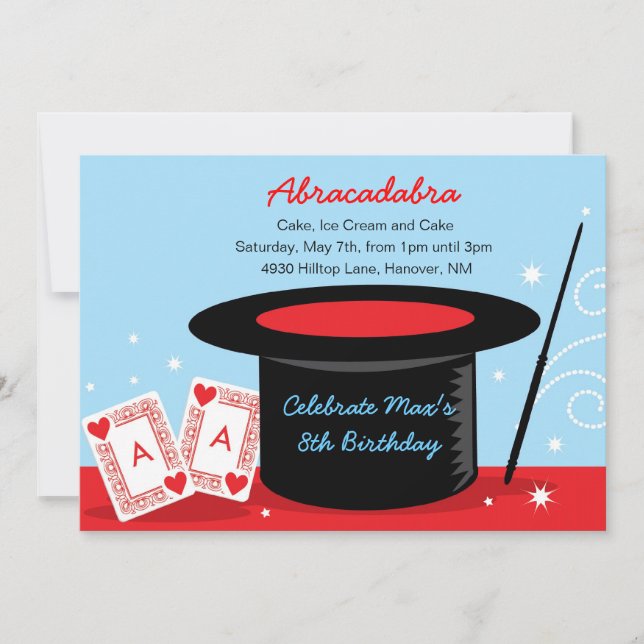 Magic Show Birthday Party Invitations (Front)