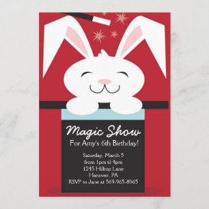 Magic Show Birthday Party Invitations