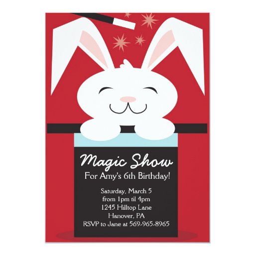 Magic Show Invitations Birthday 6