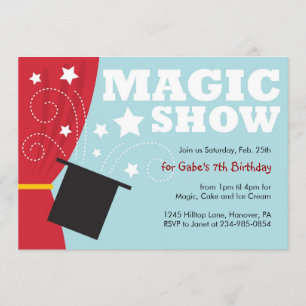 Magic Show Birthday Party Invitations