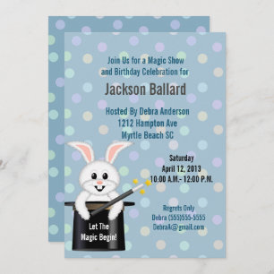 Magic Show Birthday Party Invitations