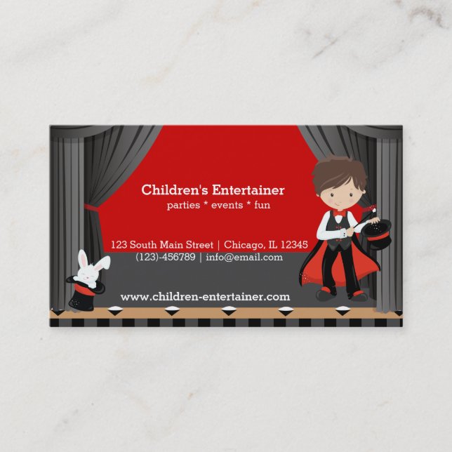 Magic Show Business Card (Front)