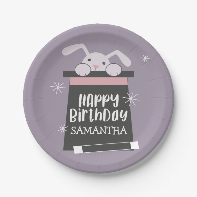 Magic Show Childrens Birthday Party Paper Plates (Front)