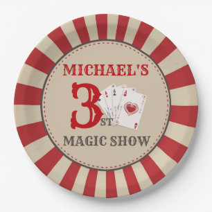 Magic Show Circus Birthday Party Paper Plate