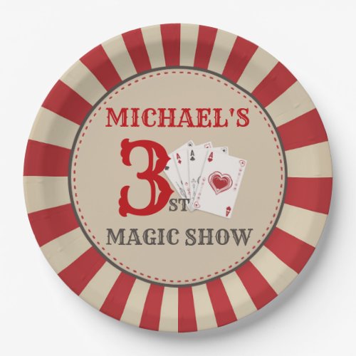Magic Show Circus Birthday Party Paper Plate
