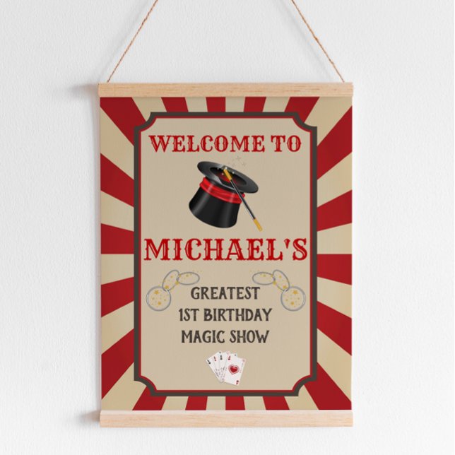 Magic Show Circus Birthday Party Sign (Creator Uploaded)
