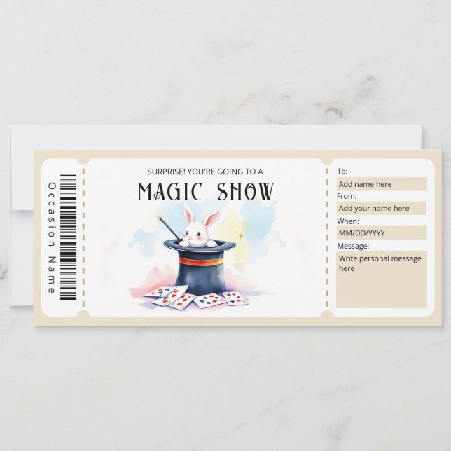 Magic Show Gift Certificate Template (Front)