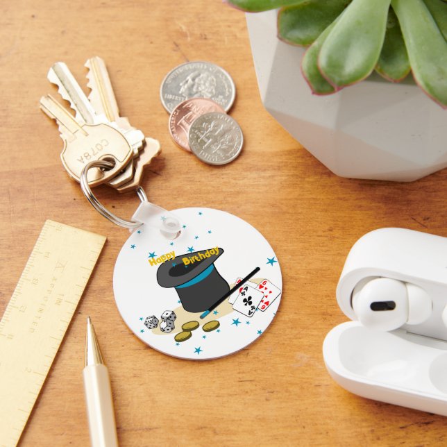 Magic Show Happy Birthday Kids Party Favor Keychain (Desk)