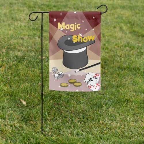 Magic Show Happy Birthday Name Red Garden Flag