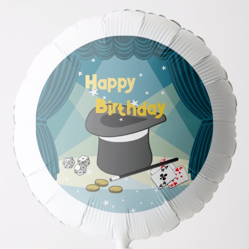 Magic Show Happy Birthday Party Balloon