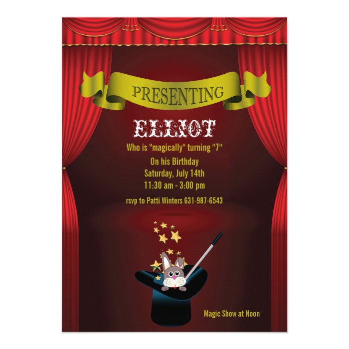 Magic Show Invitation