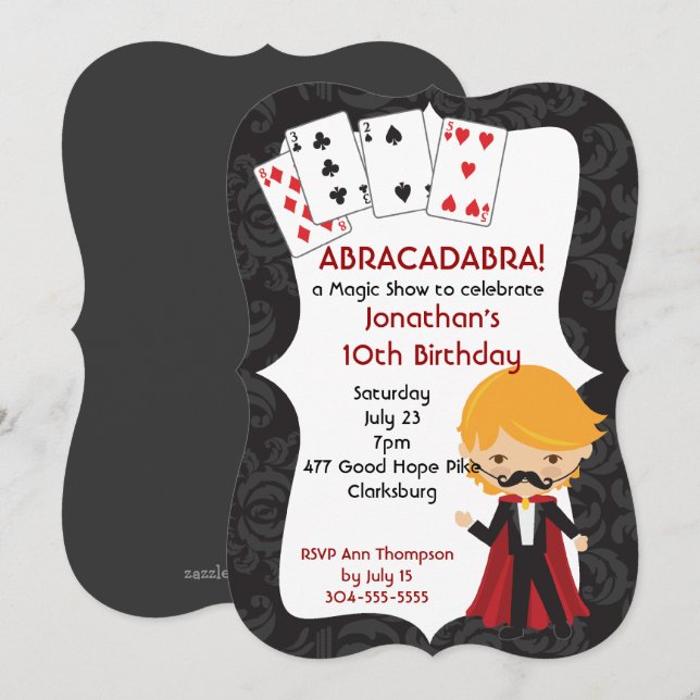 Magic Show Invitation (Front/Back)