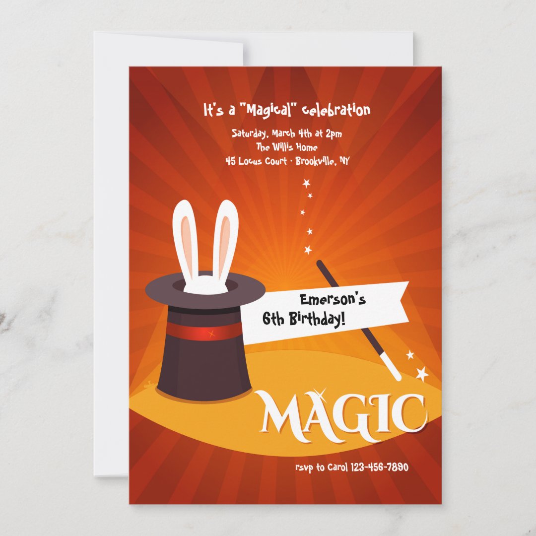 Magic Show Invitation | Zazzle