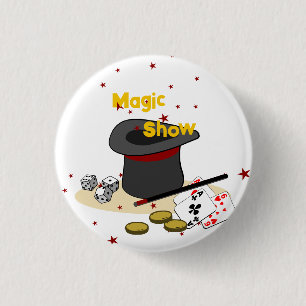 Magic Show Kids Birthday Party Celebration Button
