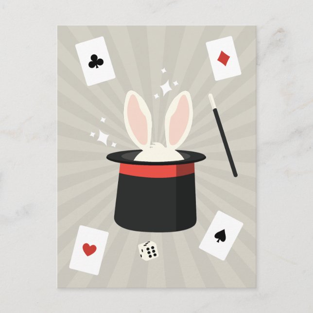 Magic Show Magician Kids  Holiday Postcard (Front)