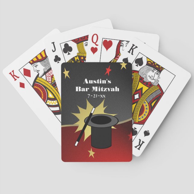 Magic Show Party Favor Poker Cards (Back)