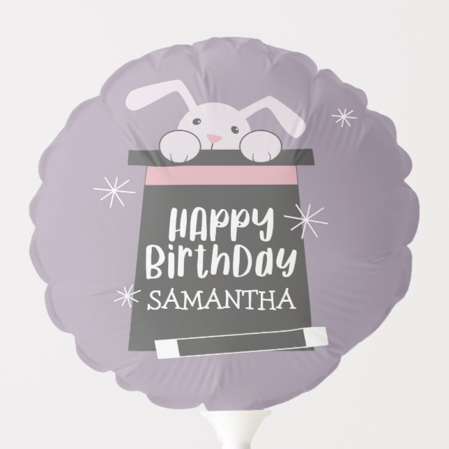 Magic Show Party Happy Birthday Balloon (Front)